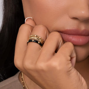 STACKABLES - 14K Yellow Gold Bujukan Stackable Ring