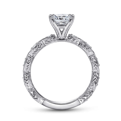 Sadie - 14K White Gold Cushion Cut Diamond Engagement Ring