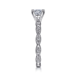 Sadie - 14K White Gold Cushion Cut Diamond Engagement Ring
