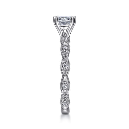 Sadie - 14K White Gold Cushion Cut Diamond Engagement Ring