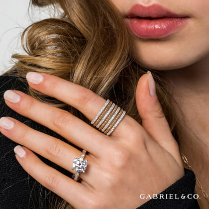 Sadie - 14K White Gold Cushion Cut Diamond Engagement Ring