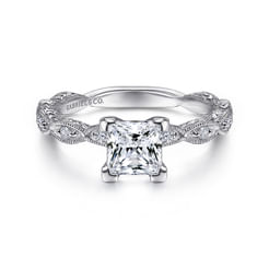 Sadie - 14K White Gold Princess Cut Diamond Engagement Ring