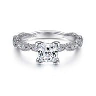Sadie - 14K White Gold Princess Cut Diamond Engagement Ring