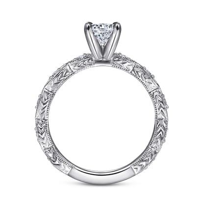 Sadie - 14K White Gold Round Diamond Engagement Ring