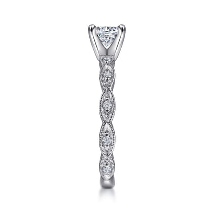 Sadie - 14K White Gold Round Diamond Engagement Ring