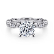 Sadie - 14K White Gold Round Diamond Engagement Ring