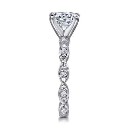 Sadie - 14K White Gold Round Diamond Engagement Ring