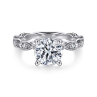 Sadie - 14K White Gold Round Diamond Engagement Ring