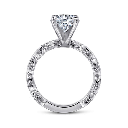 Sadie - 14K White Gold Round Diamond Engagement Ring