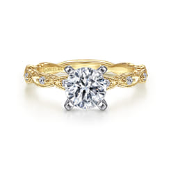 Sadie - 14K Yellow Gold Round Diamond Engagement Ring