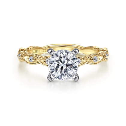 Sadie - 14K Yellow Gold Round Diamond Engagement Ring