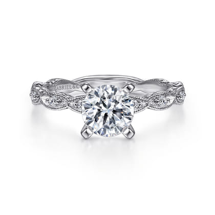 Sadie - Platinum Round Diamond Engagement Ring