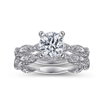 Sadie - Platinum Round Diamond Engagement Ring