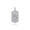 Saint Christopher Dog Tag Pendant 925 Sterling Silver