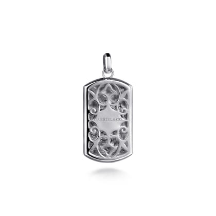 Saint Christopher Dog Tag Pendant 925 Sterling Silver