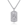 Saint Christopher Dog Tag Pendant 925 Sterling Silver