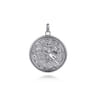 Saint Christopher Medallion Pendant 925 Sterling Silver