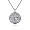 Saint Christopher Medallion Pendant 925 Sterling Silver