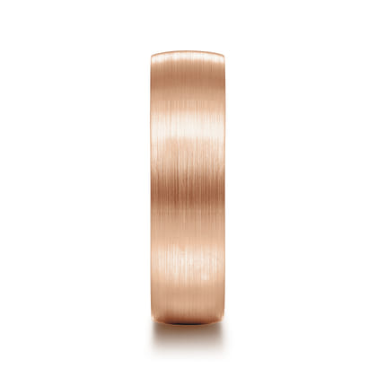 Samuel - 14K Rose Gold 6mm - Men's Wedding Band in Satin Finish