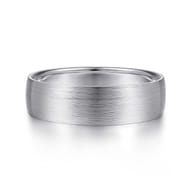 Samuel - 14K White Gold 6mm - Men's Wedding Band in Satin Finish