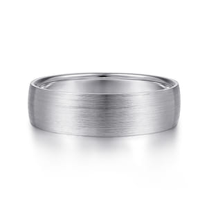 Samuel - 14K White Gold 6mm - Men's Wedding Band in Satin Finish