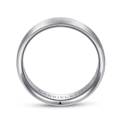 Samuel - 14K White Gold 6mm - Men's Wedding Band in Satin Finish