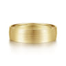 Samuel - 14K Yellow Gold 6mm - Men's Wedding Band in Satin Finish