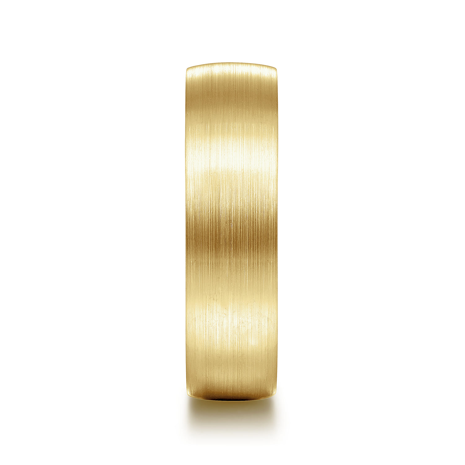 Samuel - 14K Yellow Gold 6mm - Men's Wedding Band in Satin Finish - Shot 4