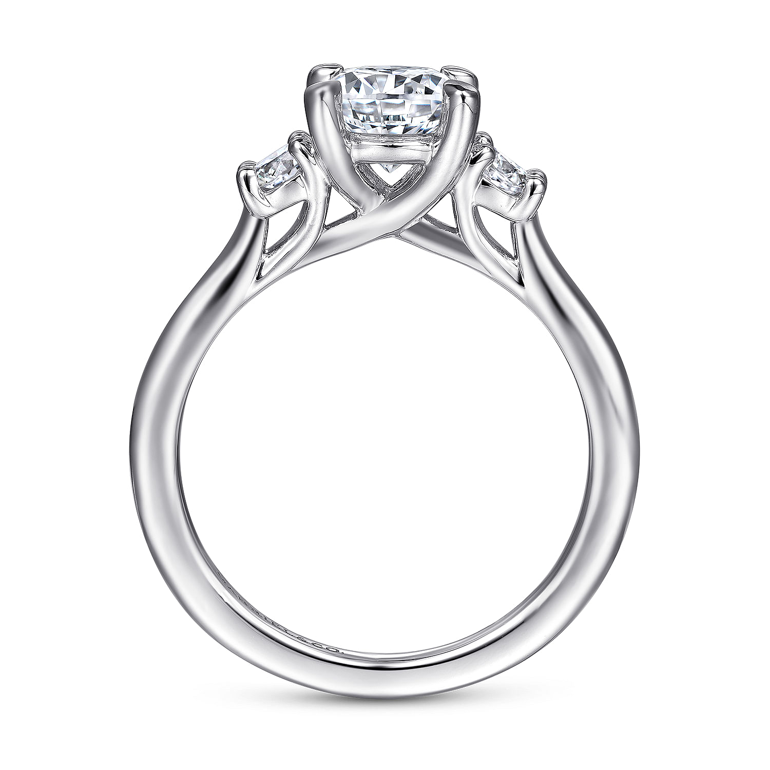 Sanaa - Platinum Round 3 Stone Diamond Engagement Ring