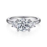 Sanaa - Platinum Round 3 Stone Diamond Engagement Ring