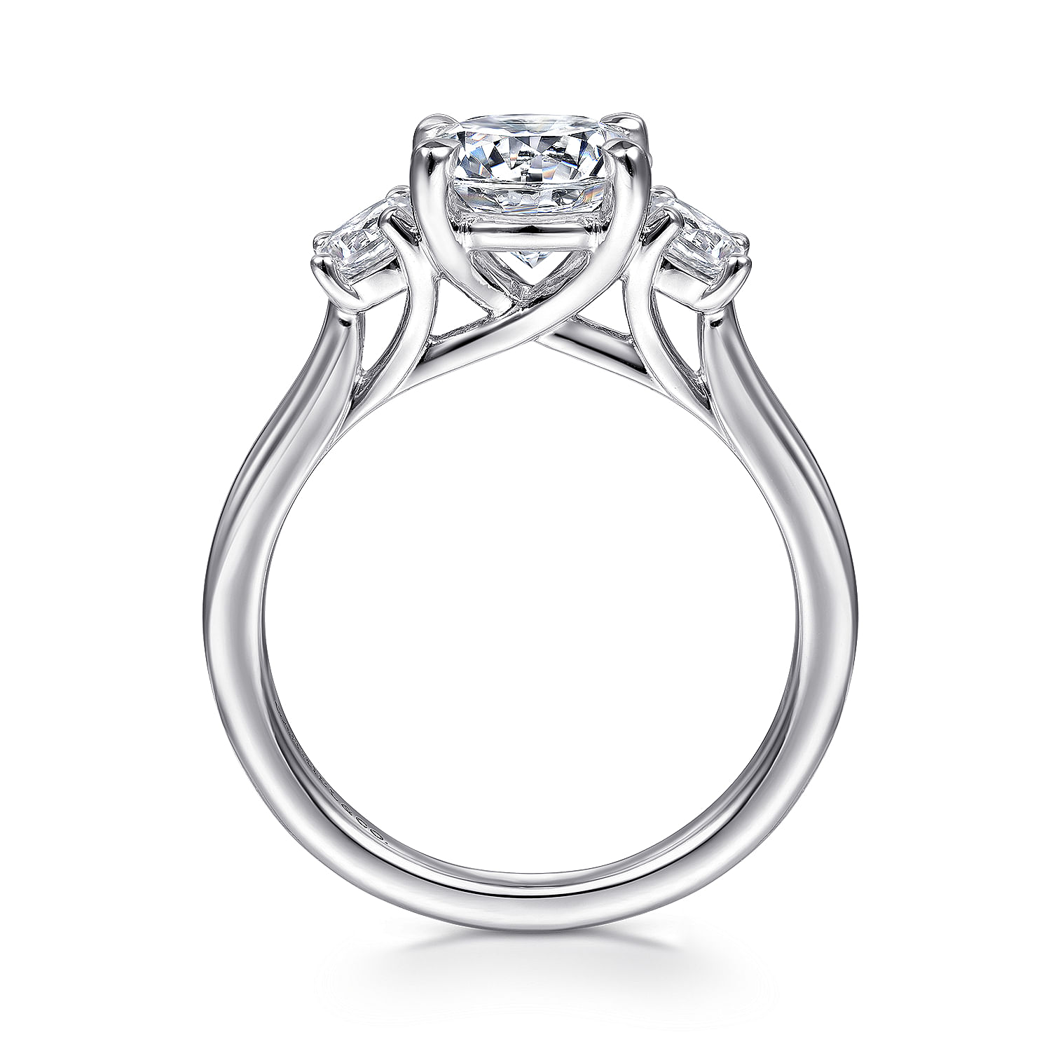 Sanaa - Platinum Round 3 Stone Diamond Engagement Ring