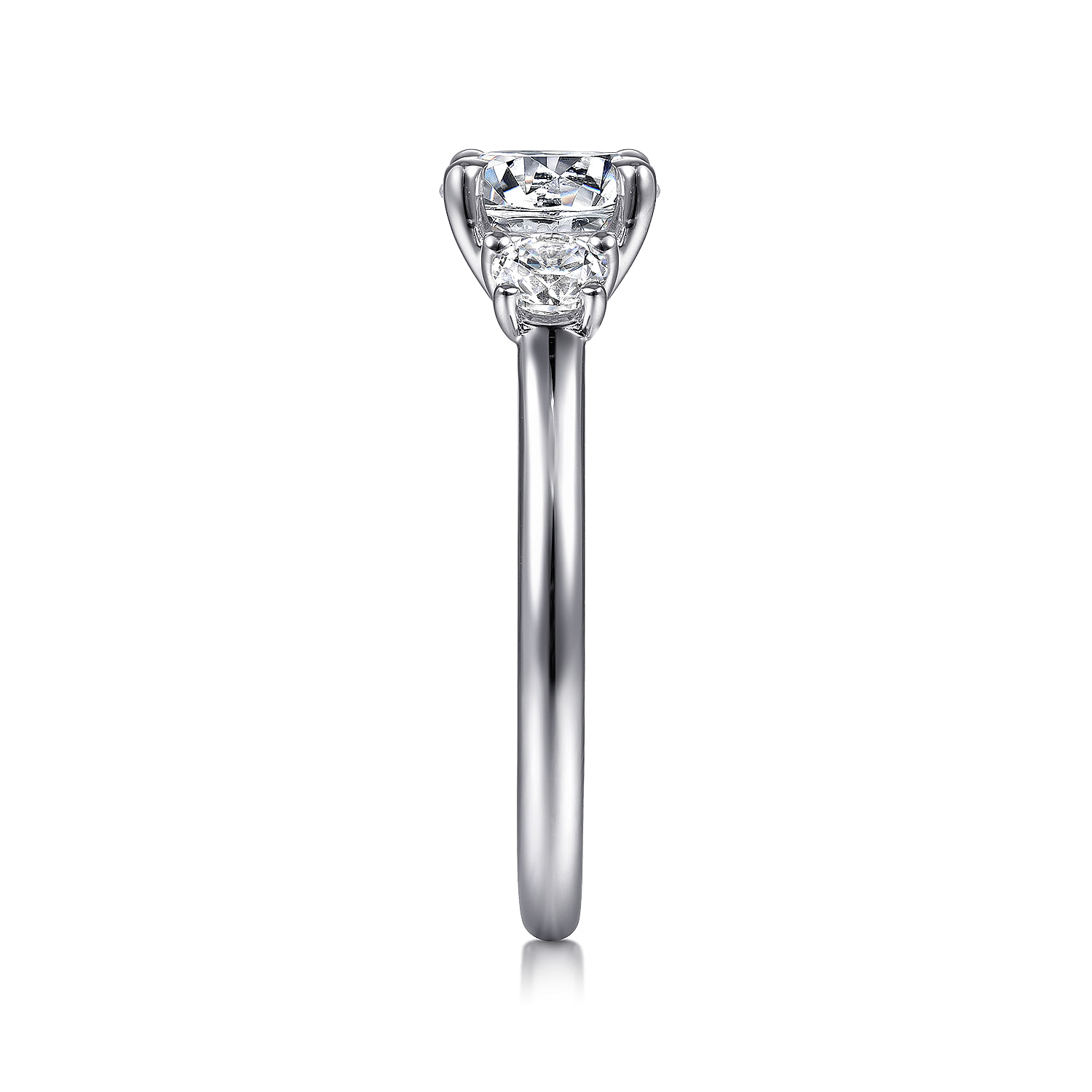 Sanaa - Platinum Round 3 Stone Diamond Engagement Ring