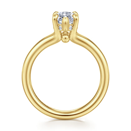 Sanah - 14K Yellow Gold Split Shank Marquise Shape Diamond Engagement Ring