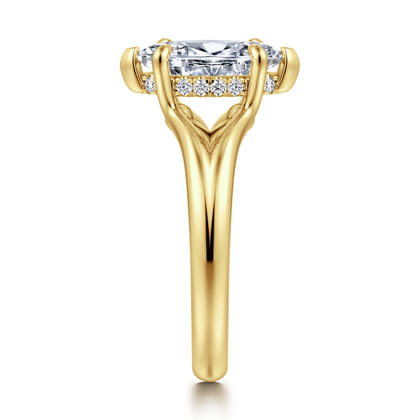 Sanah - 14K Yellow Gold Split Shank Marquise Shape Diamond Engagement Ring