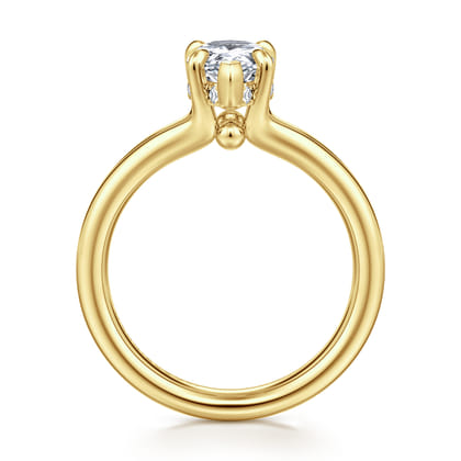 Sanah - 14K Yellow Gold Split Shank Pear Shape Diamond Engagement Ring