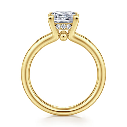 Sanah - 14K Yellow Gold Split Shank Princess Cut Diamond Engagement Ring
