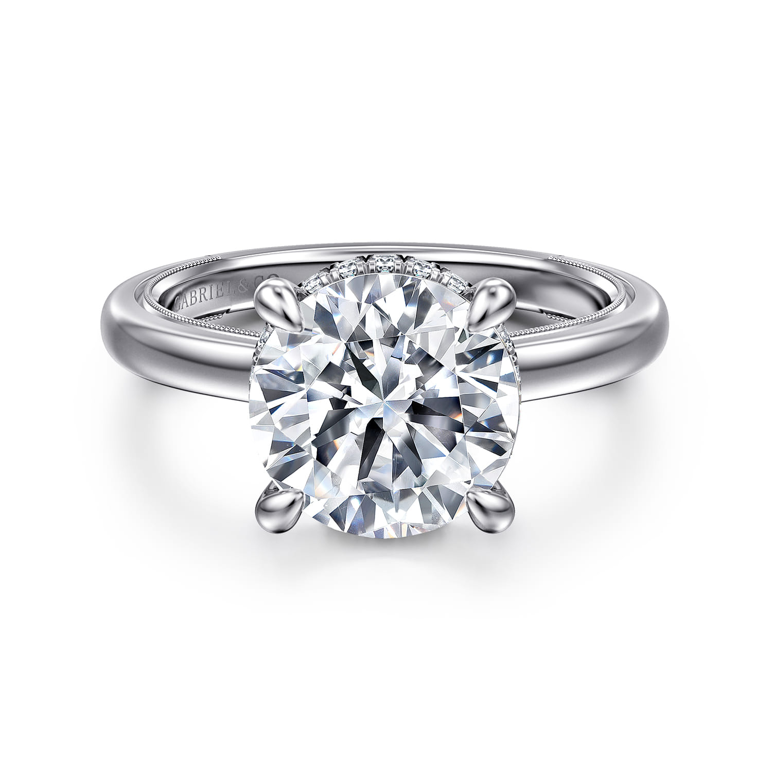 Sandi - 14K White Gold Round Diamond Engagement Ring