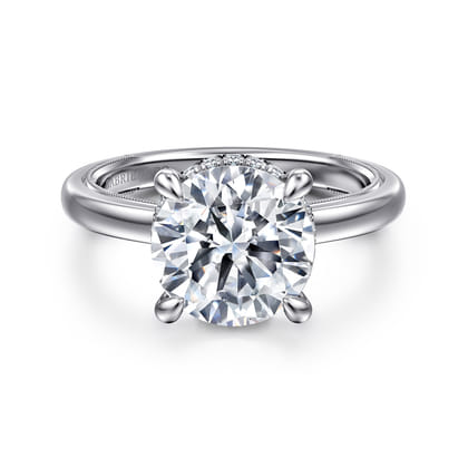 Sandi - 14K White Gold Round Diamond Engagement Ring