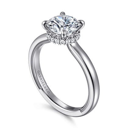 Sandi - 14K White Gold Round Diamond Engagement Ring