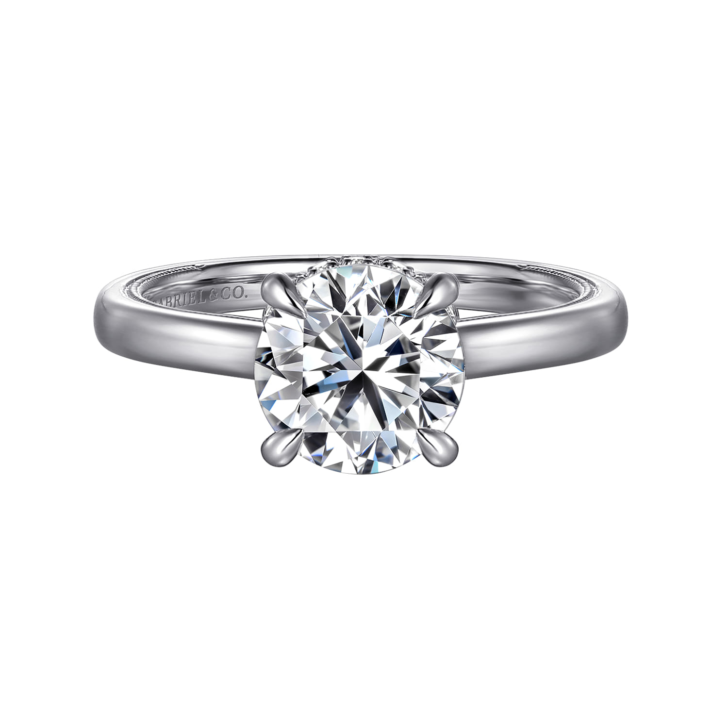 Sandi - 14K White Gold Round Diamond Engagement Ring