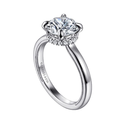 Sandi - 14K White Gold Round Diamond Engagement Ring