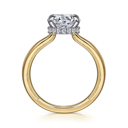 Sandi - 14K White-Yellow Round Diamond Engagement Ring