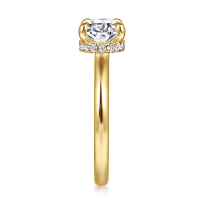 Sandi - 14K Yellow Gold East West Oval Diamond Engagement Ring
