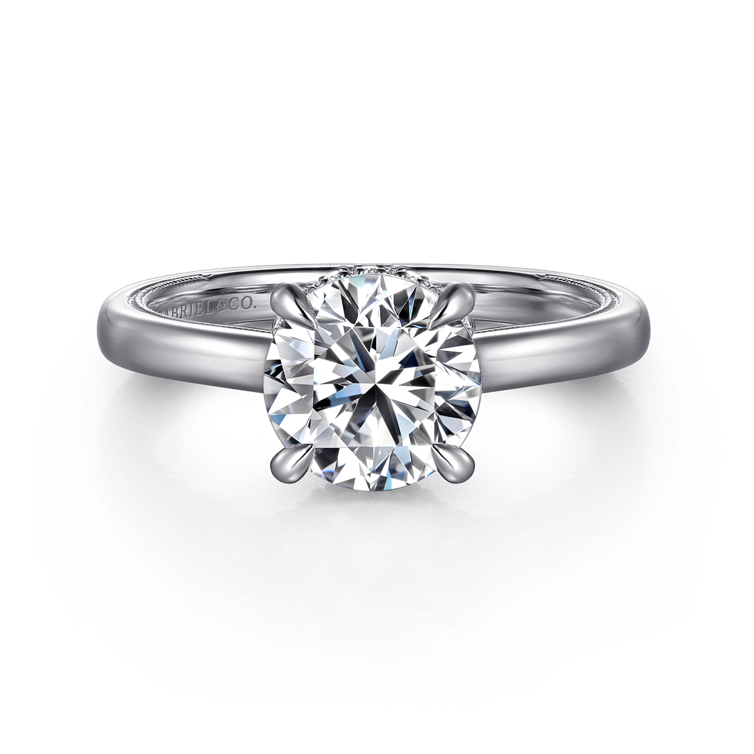 Sandi - Platinum Round Diamond Engagement Ring