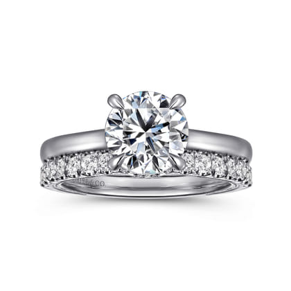 Sandi - Platinum Round Diamond Engagement Ring