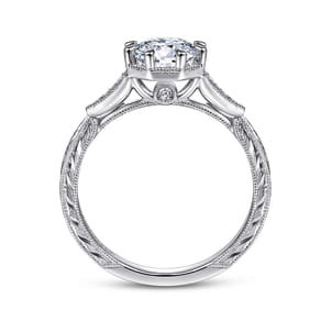 Sanna - 14K White Gold Round Diamond Engagement Ring
