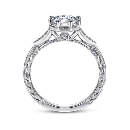Sanna - 14K White Gold Round Diamond Engagement Ring