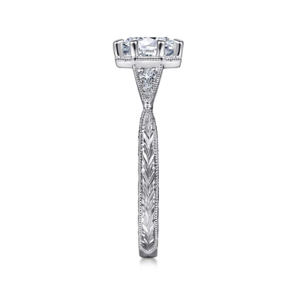 Sanna - 14K White Gold Round Diamond Engagement Ring