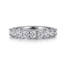 Straight Wedding Ring in 14k White Gold with Round Natural Diamond at Gabriel & Co.