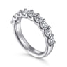 Straight Wedding Ring in 14k White Gold with Round Natural Diamond at Gabriel & Co.